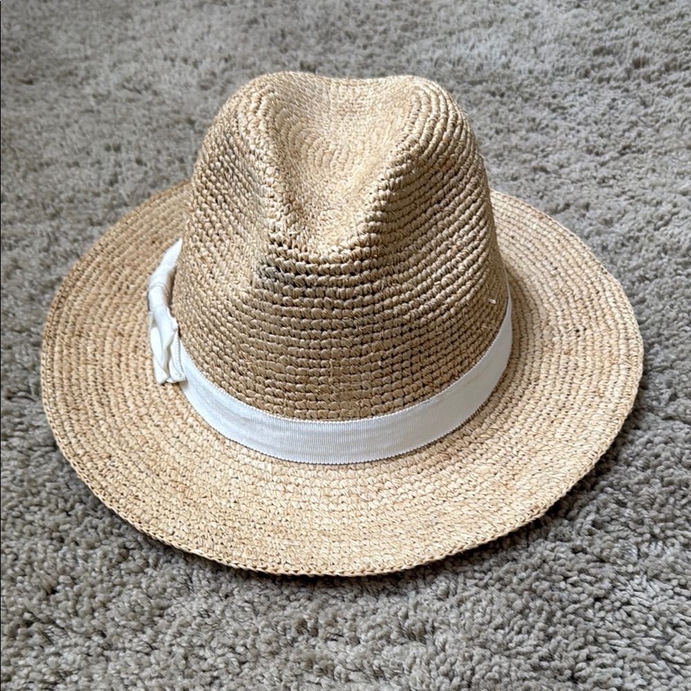 Scala Braided Straw Hat with White Band